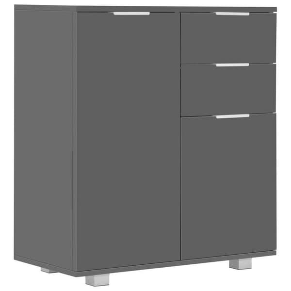 Buffet - Maison Exclusive - Glansgrå - 71 x 35 x 80 cm - Ingeniørtræ Grå