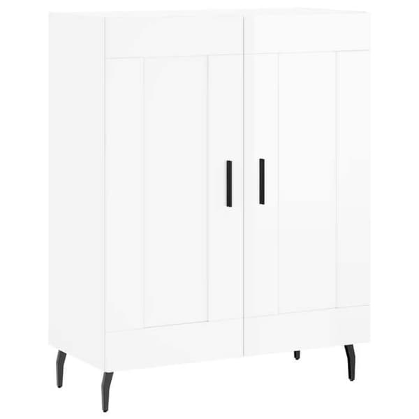 Maison Exclusive - Buffé Vit glänsande 69,5x34x90 cm Ingenjörsträ
