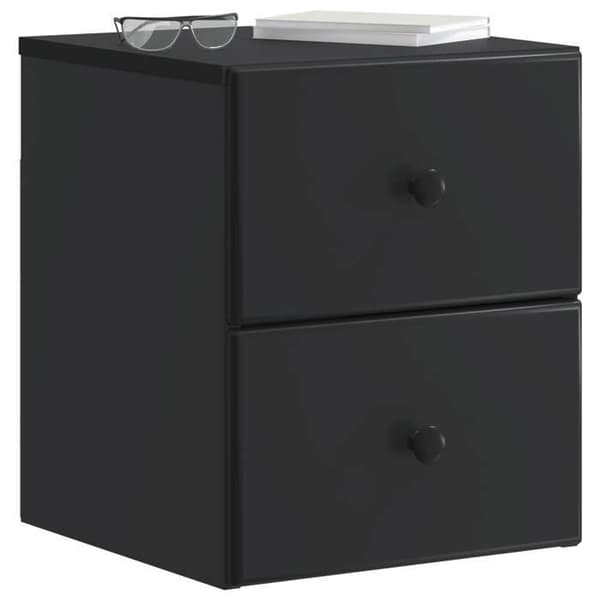 Maison Exclusive - Væghængt natbord 2 stk Sort 34,5 x 33 x 40 cm