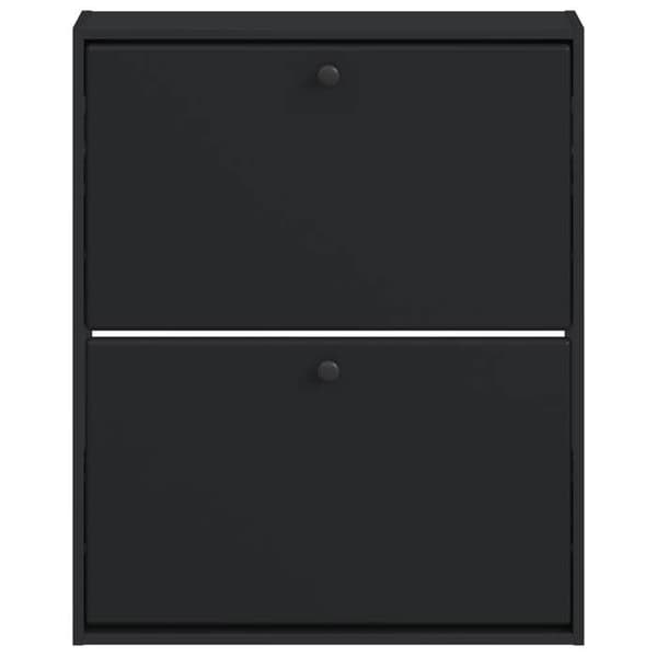 Maison Exclusive - Væghængt skoskab BREDA 71 x 17 x 86 cm Sort