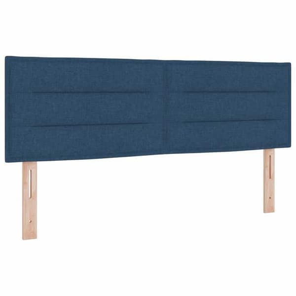 Maison Exclusive - Boxspring säng med madrass Blå 140 x 190 cm Tyg