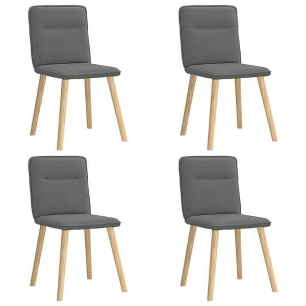 Maison Exclusive - Spisestole sæt af 4 mørkegrå stof