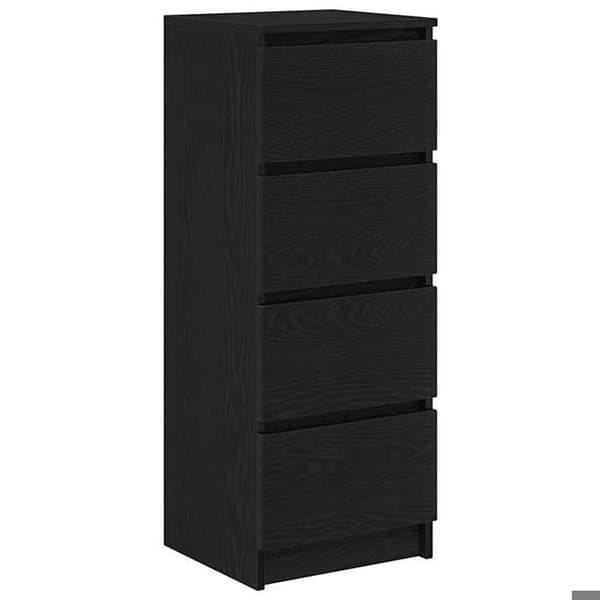 Maison Exclusive - Buffet i sort egetræ 37,5x35x99 cm i ingeniørtræ svart ek