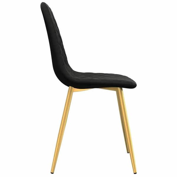 Maison Exclusive - Matstolar set om 4 Svart Sammet