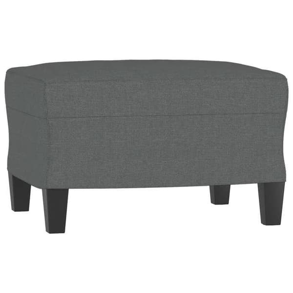 Maison Exclusive - 3-sitssoffa med fotstöd Mörkgrå 180 cm Tyg