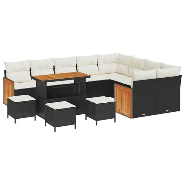 Maison Exclusive - 14-delars trädgårdsoff-set 10-sits
