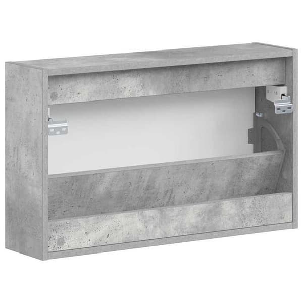 Maison Exclusive - Seinälle asennettava DELFT-kengäteline 71 x 17 x 43 cm Betoni harmaa Betonggrå