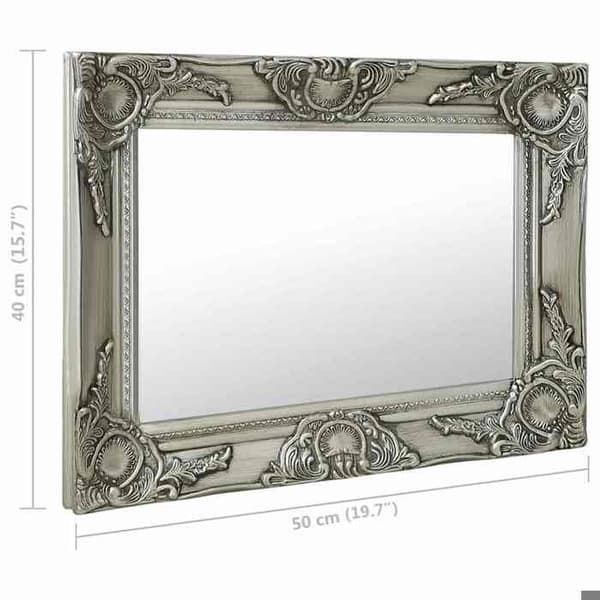 Maison Exclusive - Barockstil väggspegel 50x40 cm Silverfärgad Silver