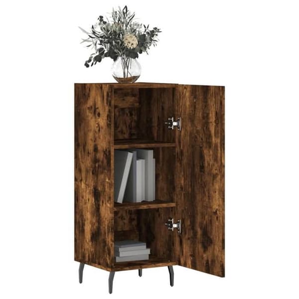 Maison Exclusive - Buffet Røget Eg 34,5x34x90 cm Ingeniørtræ