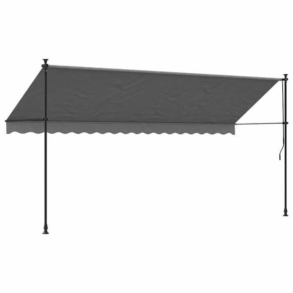 Maison Exclusive - Fällbart tak i antracit 400x150 m tyg och stål