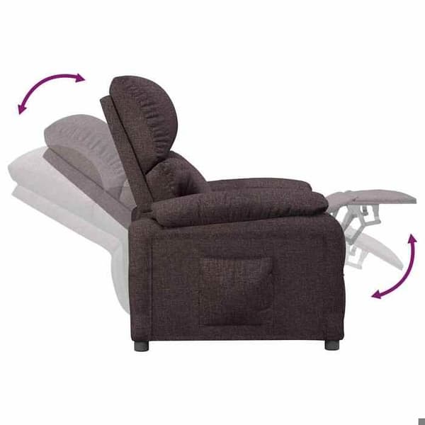 Maison Exclusive - Mørkebrun Recliner Stol i Stof