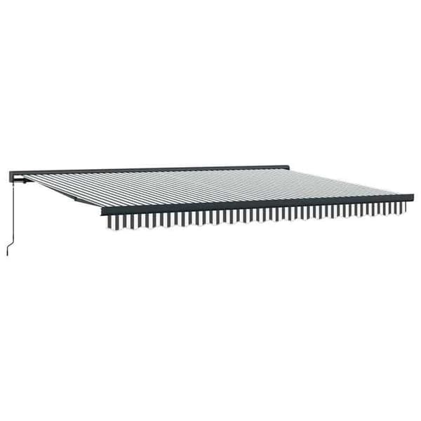 Maison Exclusive - Fällbart tak i antracit och vitt 4,5x3 m tyg/aluminium