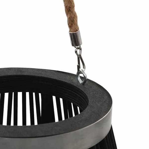 Maison Exclusive - Hängande ljusstake i svart bambu 60 cm Svart