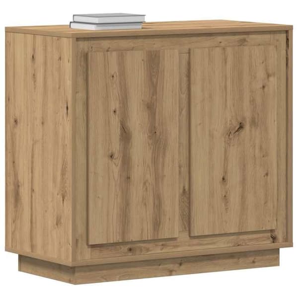 Maison Exclusive - Buffé i hantverksmässig ek 80 x 40 x 75 cm Ingenjörsträ