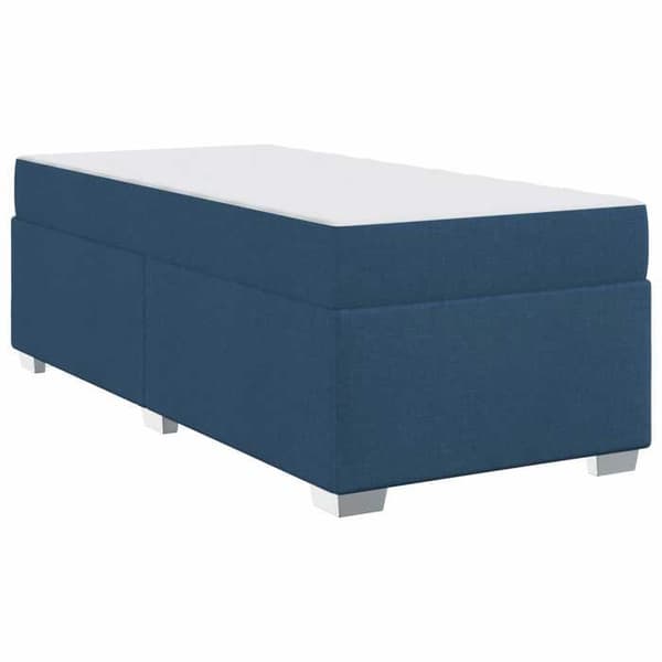 Maison Exclusive - Sängram med madrass Blå 80 x 200 cm tyg