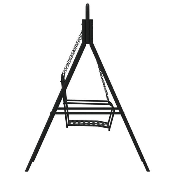 Balancelle - 124 cm - Musta - Teräs - 110 kg per istuin
