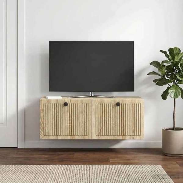 Exklusivt Hem - Väggmonterad TV-möbel Väggmontering Ek Sonoma 78,5 x 31 x 30 cm