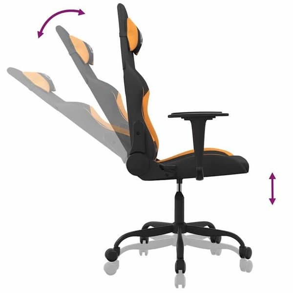 Maison Exclusive - Spelstol Svart och orange Tyg