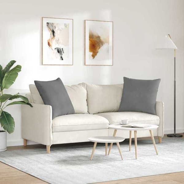 Soffkuddar - EXKLUSIVT HEM - 60 x 60 cm - Mörkgrå - 2-pack - Dragkedjefodral Mörkgrå