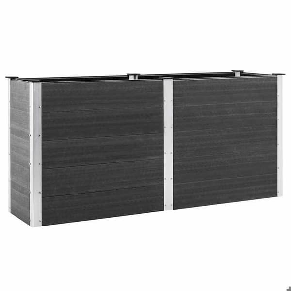 Maison Exclusive - Hævet havebed 200x50x91 cm WPC Grå Grå