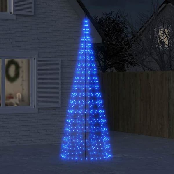 LED-juletræ - EKSKLUSIV HUS - 550 LED - Blå - 300 cm - 8 lys effekter Blå