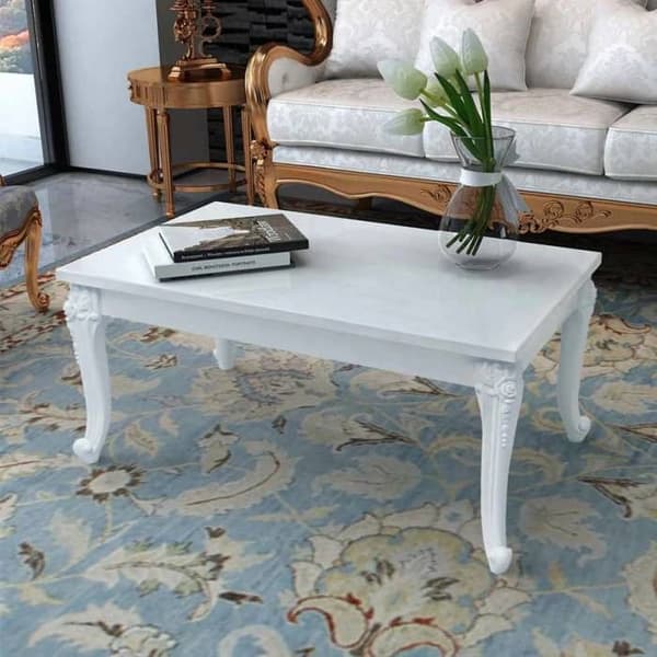 Maison Exclusive - Soffbord 100x60x42 cm Vit blank Strålande vit