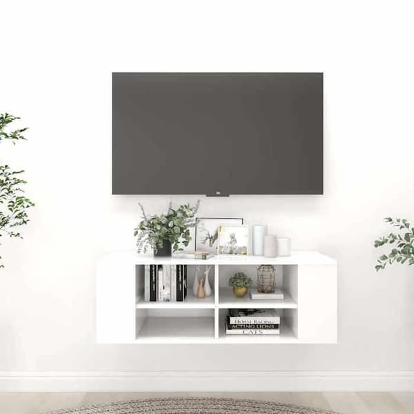 Maison Exclusive - Väggmonterad TV-möbel Vit 102x35x35 cm Ingenjörsträ Vit