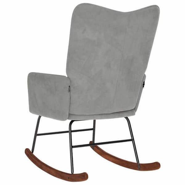 Maison Exclusive - Lys grå velour gyngestol