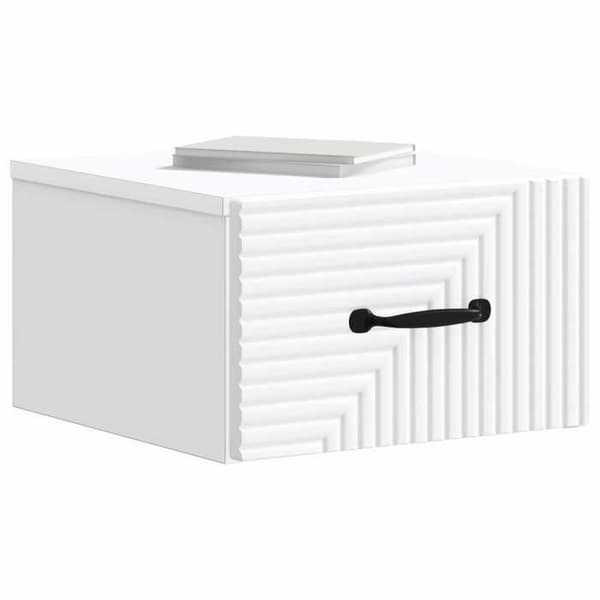 Maison Exclusive - Väggmonterad nattduksbord 2 delar Vit 34,5 x 33 x 20 cm Vit