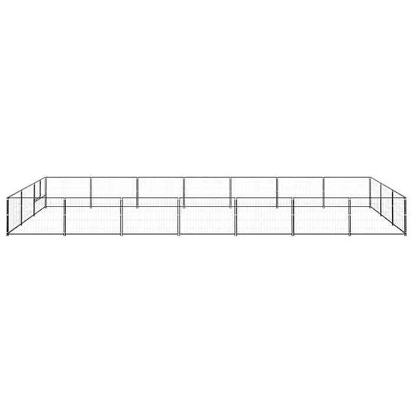 Chenil - Eksklusiv Hus - Sort - Robust Stål - 700×300×70 cm (21 m²) Svart