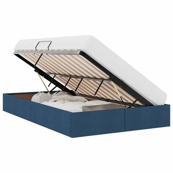 Lit ottoman - MAISON EXCLUSIVE - Ottoman seng ramme - Blå - 120 x 200 cm - Hydraulisk løft opbevaring Blå