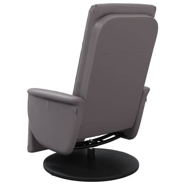 Maison Exclusive - Recliner med fotstöd i grått konstläder Grå