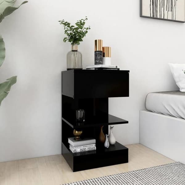 Maison Exclusive - Natborde 2 stk Sort 40x35x65 cm Svart
