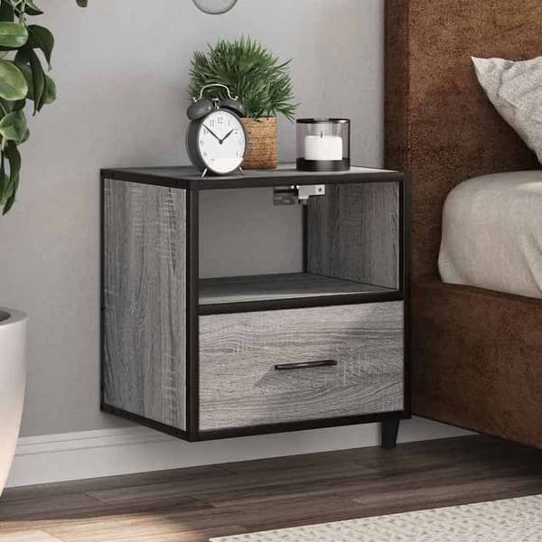 Maison Exclusive - Sonoma harmaa seinäyöpöytä 40x31x39,5 cm