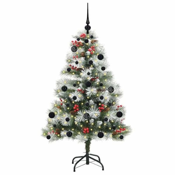 Maison Exclusive - Grön och vit konstgjord julgran 150 cm
