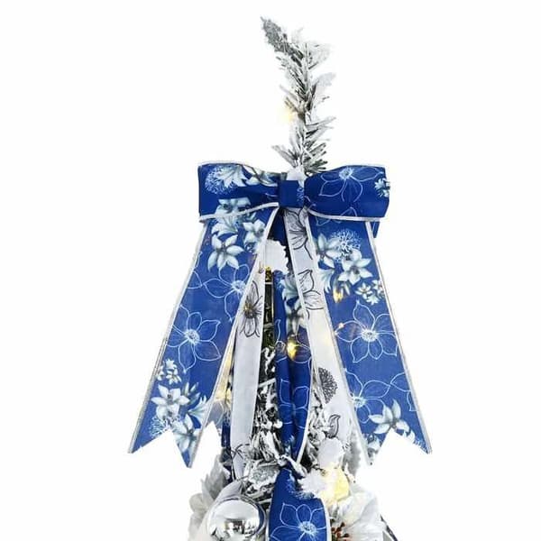 Kunstig juletræ - EKSKLUSIV HUS - Art deco - 120 cm - Hvid - Indbyggede USB LED Vit