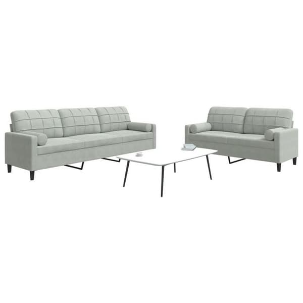 Maison Exclusive - Set med 2 soffor och kuddar samt sammetsträsk