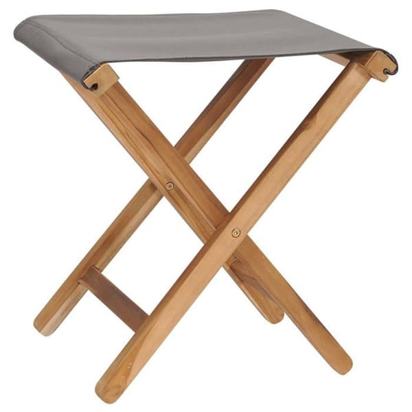 Maison Exclusive - Fällbara stolar set om 2 i solid teak och mörkgrått tyg