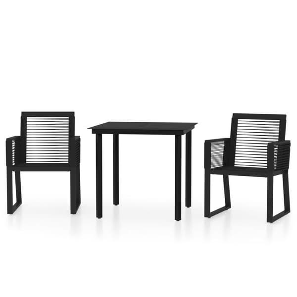 Maison Exclusive - Have spisebordssæt 3 dele Sort