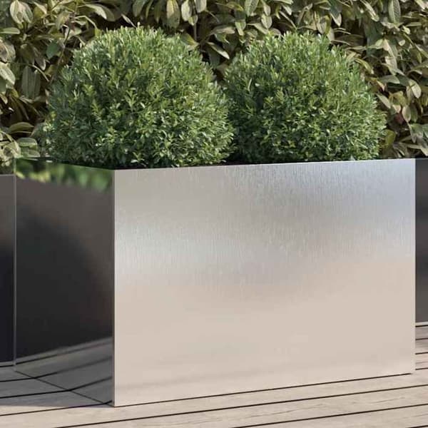 Maison Exclusive - Silverfärgad kruka 62x40x39 cm rostfritt stål Silver
