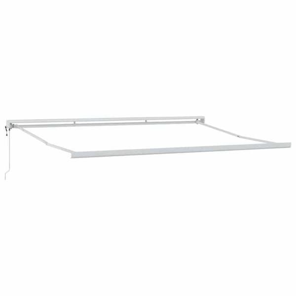Markisram - Exklusivt Hem - Aluminium - Motoriserad utdragbar - 400 x 300 cm (Vit) Matt vit