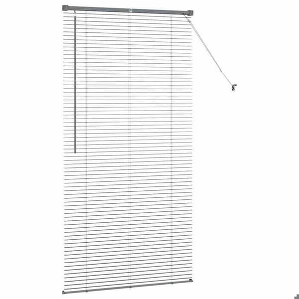 Maison Exclusive - Mørkegrå Venedig Gardin 175 x 85 cm 25 mm Aluminium