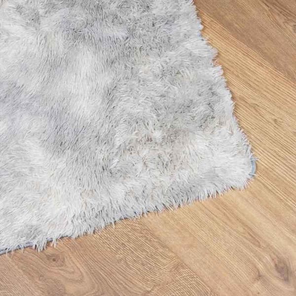 Tæppe shaggy - MAISON EXCLUSIVE - NAVARRA - grå sølv - 160x230 cm - skridsikker silvergrå