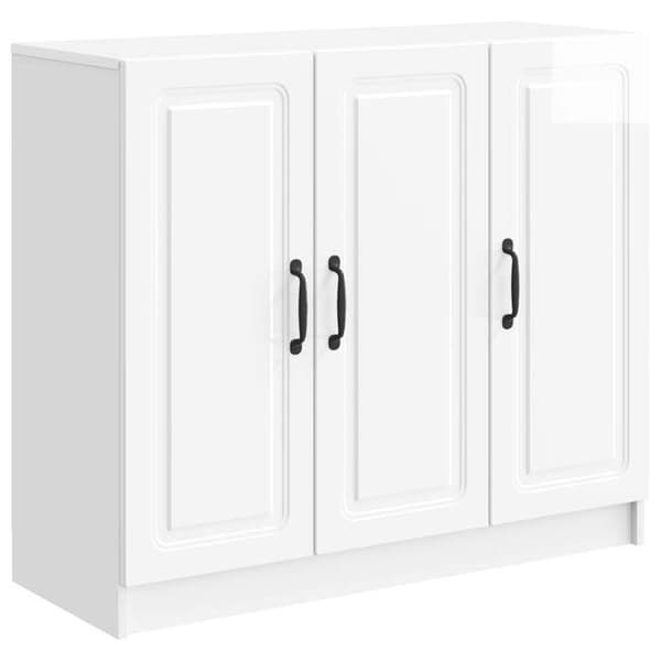 Buffet - EKSKLUSIVT HUS - 89 x 34,5 x 77 cm - Hvid glans - Ingeniørtræ - Moderne Strålande vit