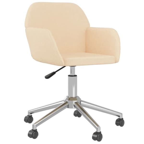 Maison Exclusive - Snurrande matstolar set om 2 Creme Tyg