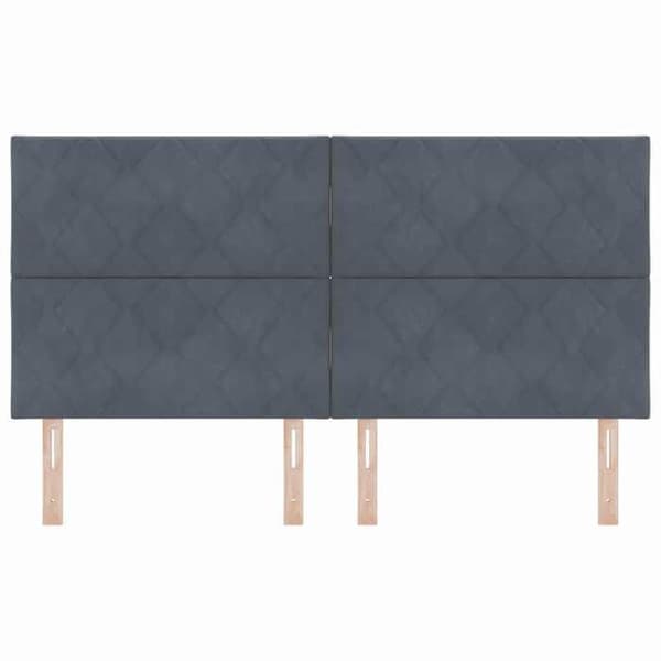Maison Exclusive - Mörkgrå sänggavel 180 cm Sammet