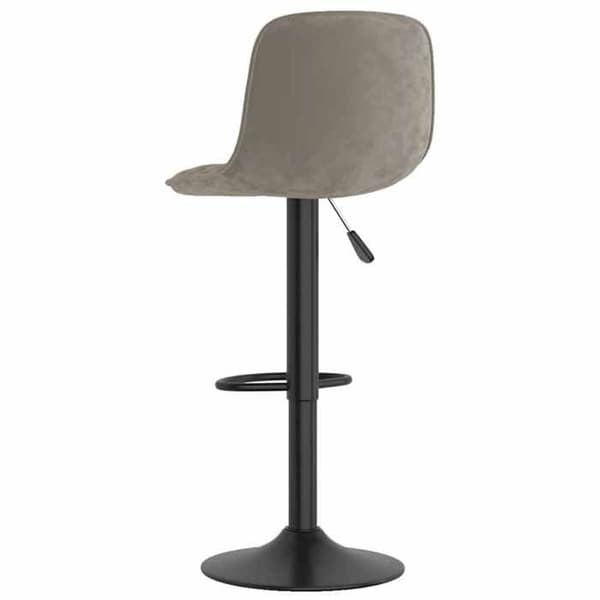Maison Exclusive - Barstolar set om 2 ljusgrå sammet