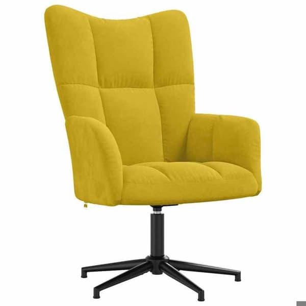 Maison Exclusive - Stol til afslapning i sennepsgul velour