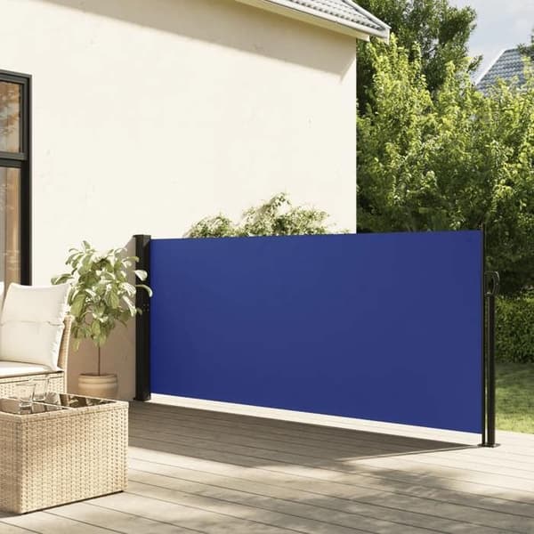 Maison Exclusive - Fällbart sidotak blått 140x300 cm
