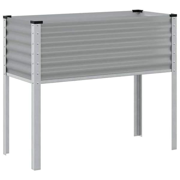 Maison Exclusive - Grå blomlåda 100x45x90 cm stål